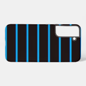 かわいい黒の青空ストライプ SAMSUNG GALAXYケース (裏面横)