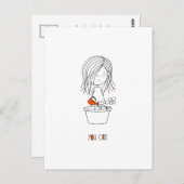 かわいい黒やる気を起こさせると白の漫画|過去記事 ポストカード (正面/裏面)