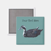 かわいい黒アヒル農場動物マグネット マグネット (正面/裏面)