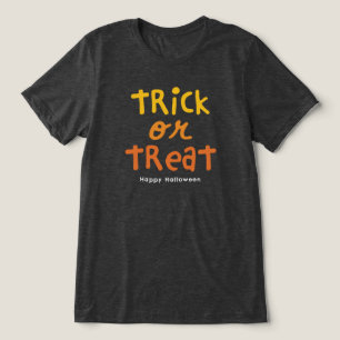 かわいい黒オレンジのハロウィーンをトリックまたは治療する トライブレンドTシャツ