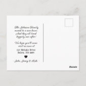 かわいい黒キノコのおとぎ話の感動のお知らせ ポストカード (裏面)