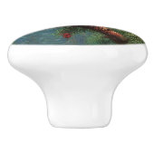 かわいい黒キャップの《鳥》アメリカゴガラ セラミックノブ (側面)