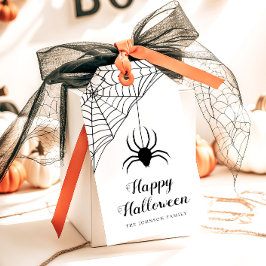 かわいい黒クモ ハッピーハロウィン ギフトタグ