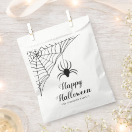 かわいい黒クモ ハッピーハロウィン フェイバーバッグ