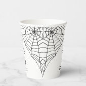 かわいい黒クモ ハッピーハロウィン 紙コップ (右)