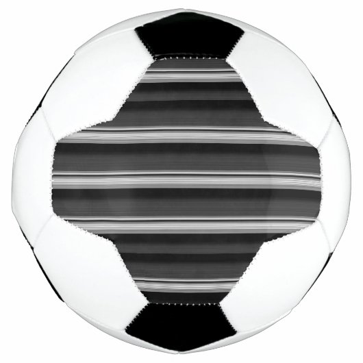 かわいい黒グレー縞模様 サッカーボール (正面)