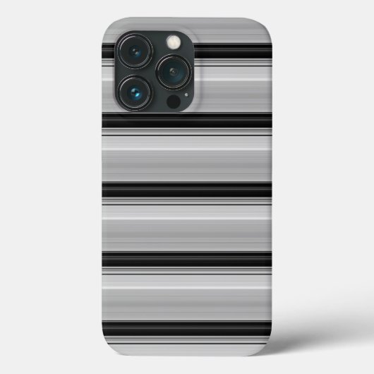 かわいい黒グレー縞模様 Case-Mate iPhoneケース (裏面)