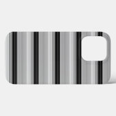 かわいい黒グレー縞模様 Case-Mate iPhoneケース (裏面 (横))