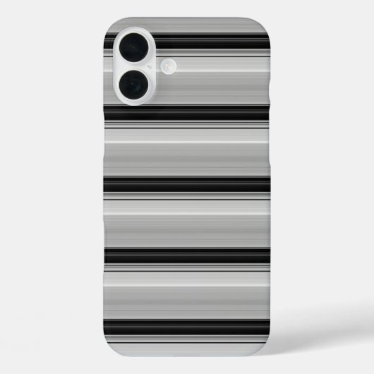 かわいい黒グレー縞模様 Case-Mate iPhoneケース (裏面)
