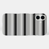 かわいい黒グレー縞模様 Case-Mate iPhoneケース (裏面 (横))