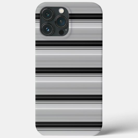 かわいい黒グレー縞模様 Case-Mate iPhoneケース (裏面)