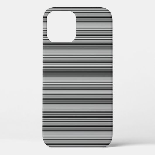 かわいい黒グレー縞模様 Case-Mate iPhoneケース (裏面)