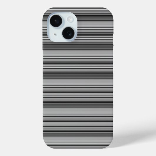 かわいい黒グレー縞模様 Case-Mate iPhoneケース (裏面)