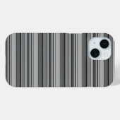 かわいい黒グレー縞模様 Case-Mate iPhoneケース (裏面 (横))