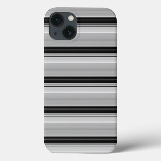 かわいい黒グレー縞模様 Case-Mate iPhoneケース (裏面)