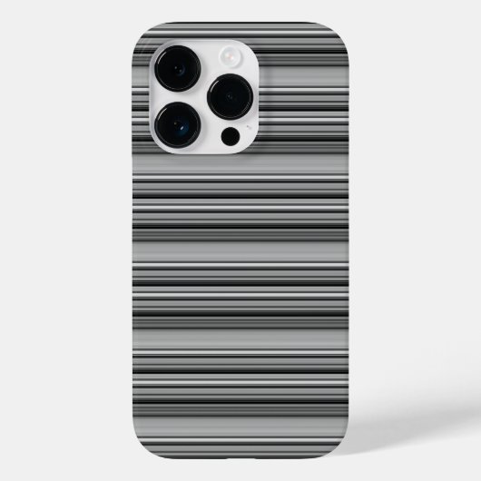 かわいい黒グレー縞模様 Case-Mate iPhoneケース (裏面)