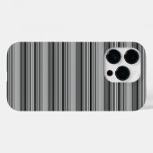 かわいい黒グレー縞模様 Case-Mate iPhoneケース (裏面 (横))