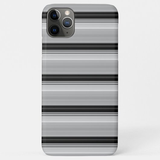 かわいい黒グレー縞模様 Case-Mate iPhoneケース (裏面)