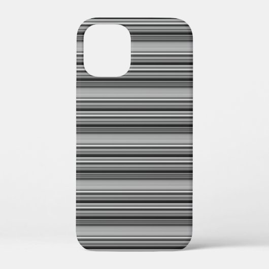 かわいい黒グレー縞模様 Case-Mate iPhoneケース (裏面)