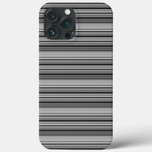 かわいい黒グレー縞模様 Case-Mate iPhoneケース (裏面)