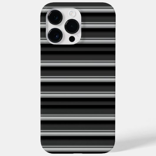 かわいい黒グレー縞模様 Case-Mate iPhoneケース (裏面)