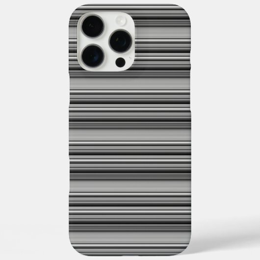 かわいい黒グレー縞模様 Case-Mate iPhoneケース (裏面)