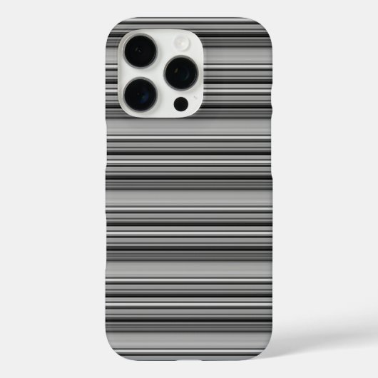 かわいい黒グレー縞模様 Case-Mate iPhoneケース (裏面)