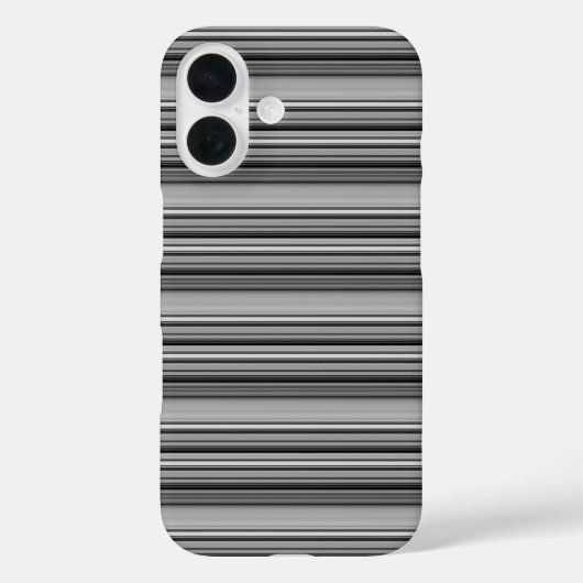 かわいい黒グレー縞模様 Case-Mate iPhoneケース (裏面)