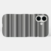 かわいい黒グレー縞模様 Case-Mate iPhoneケース (裏面 (横))