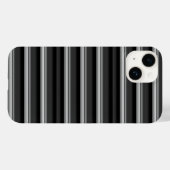 かわいい黒グレー ストライプ Case-Mate iPhoneケース (裏面 (横))