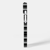 かわいい黒グレー ストライプ Case-Mate iPhoneケース (裏面 / 左)