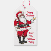 かわいい黒サンタクリスマスギフトタグ ギフトタグ (正面)