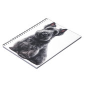 かわいい黒スコティッシュテリア犬 ノートブック (左側)