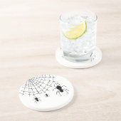 かわいい黒スパイダーウェブハロウィーン コースター (側面)