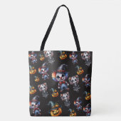 かわいい黒ハロウィーン トートバッグ (正面)