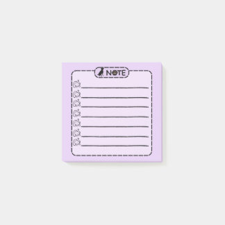 かわいい黒パーソナライズされた犬のポストイットノート ポストイット