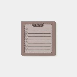 かわいい黒パーソナライズされた犬のポストイットノート ポストイット