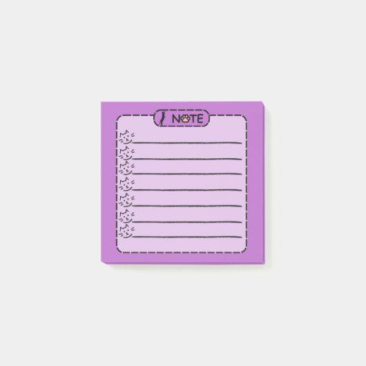 かわいい黒パーソナライズされた猫のポストイット ポストイット (正面)