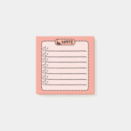 かわいい黒パーソナライズされた猫のポストイット ポストイット