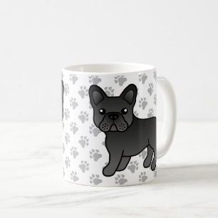 かわいい黒フレンチブルドッグのキャラクター コーヒーマグカップ