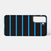 かわいい黒ブルースカーストライプ SAMSUNG GALAXYケース (裏面横)