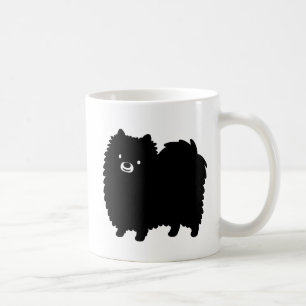 かわいい黒ポメラニアン コーヒーマグカップ