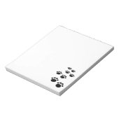 かわいい黒マンガのペットの前足のトレイルのノート ノートパッド (回転)