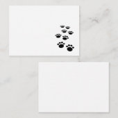 かわいい黒マンガのペットの足跡 ノートカード (正面/裏面)