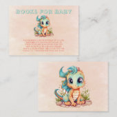 かわいい黒ユニコーンフローラ本ベビー 名刺 (正面/裏面)