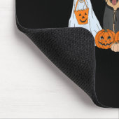 かわいい黒ラブラドールハロウィン幽霊犬 マウスパッド (コーナー)