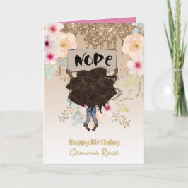 かわいい黒人の女の子の誕生日 - 多くのテーマ カード