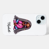 かわいい黒人の女の子アート Case-Mate iPhoneケース (裏面 (横))