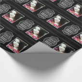 かわいい黒板および卒業生の写真の卒業 ラッピングペーパー (角)