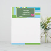 かわいい黒板のカスタムレターヘッド レターヘッド (スタンド正面)